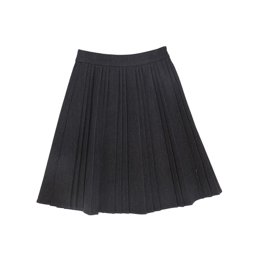 Denim Pleated Knee Skirt