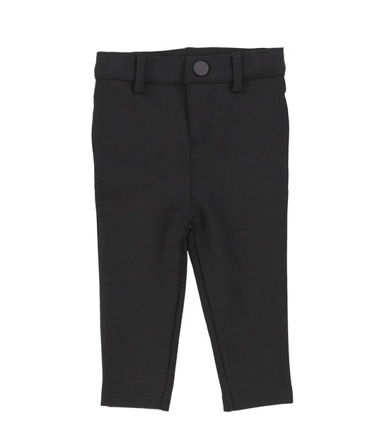 HUSKY KNIT PANTS WITHOUT SEAM- Black