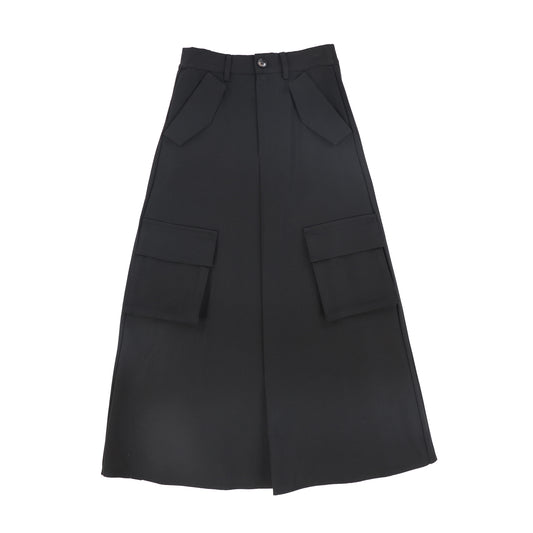 Back Pleated Cargo Skirt