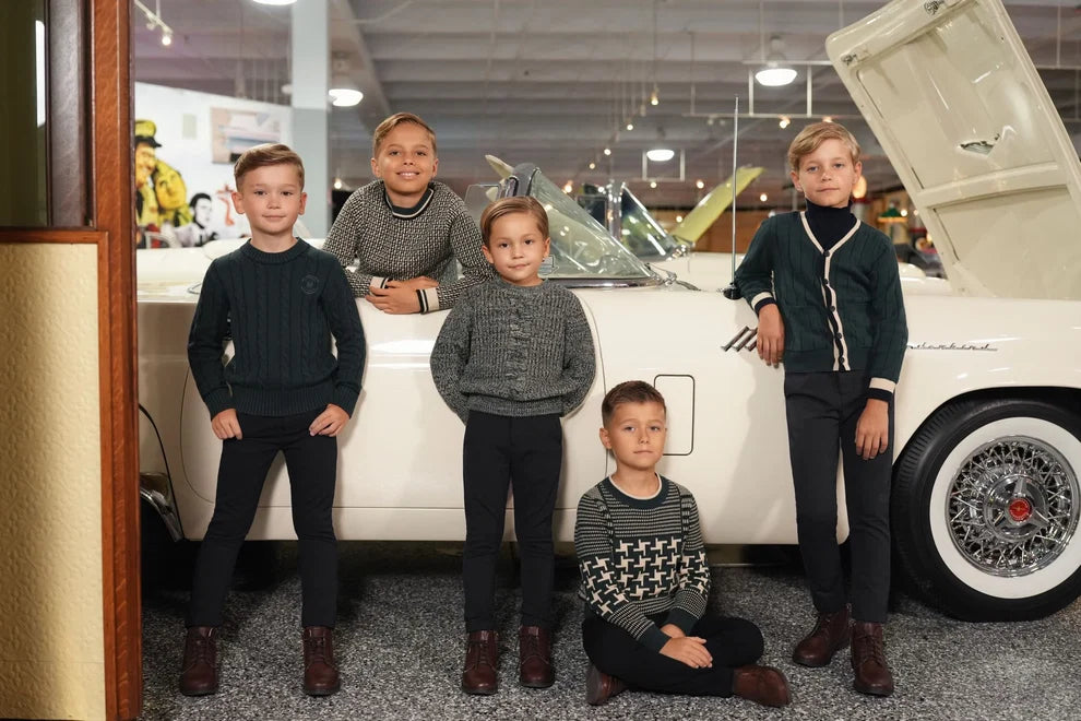 Archer Teal Piped Cable Sweater