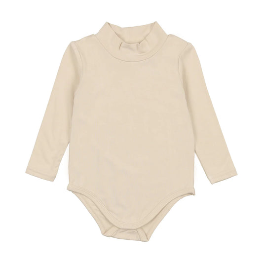 Bamboo Mockneck Onesie- Natural