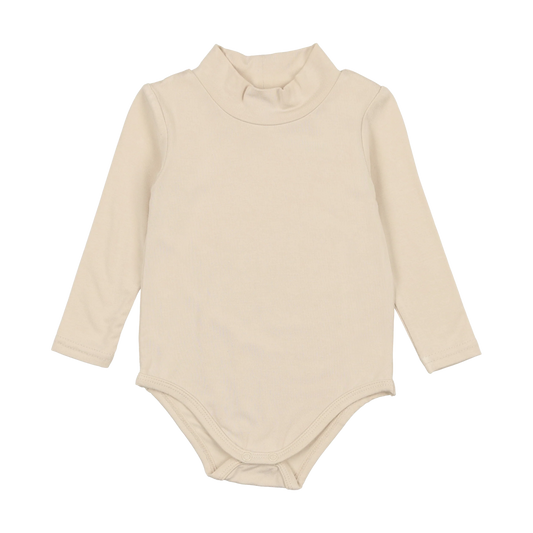 Bamboo Mockneck Onesie Ecru