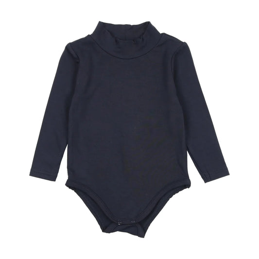 Bamboo Mockneck Onesie- Navy