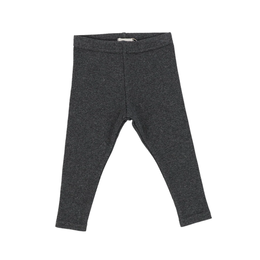 Ribbed Long Leggings- Heather Grey
