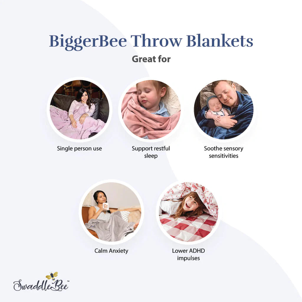 BiggerBee Throw Blanket - Coral