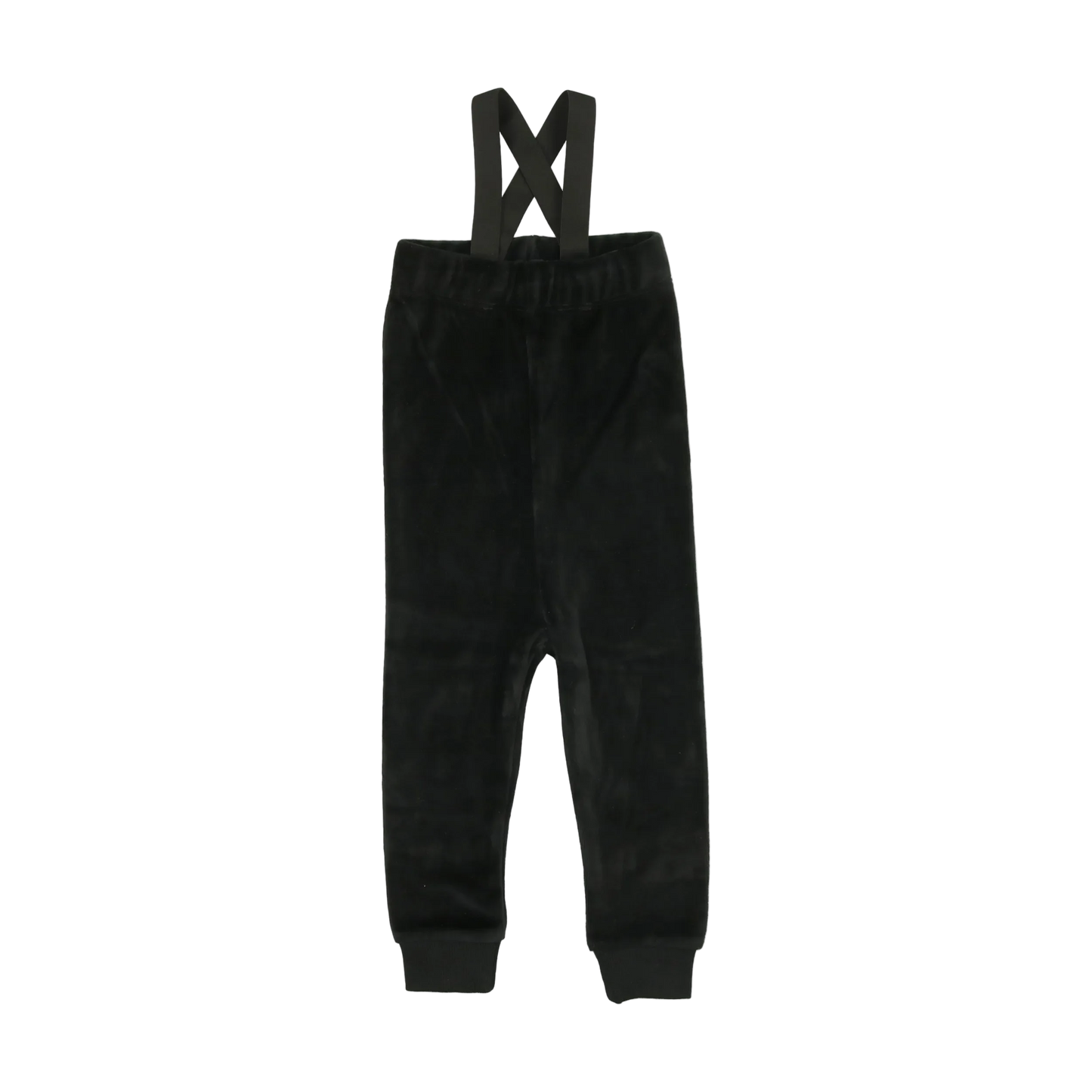 Black Velour Overalls
