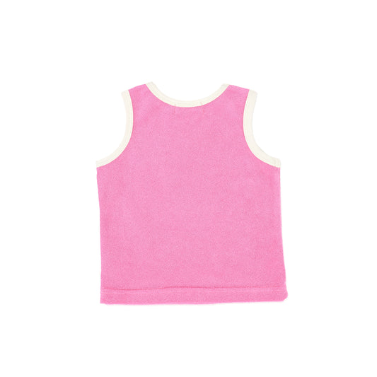 Trimmed Terry Tank- Fuchsia Pink