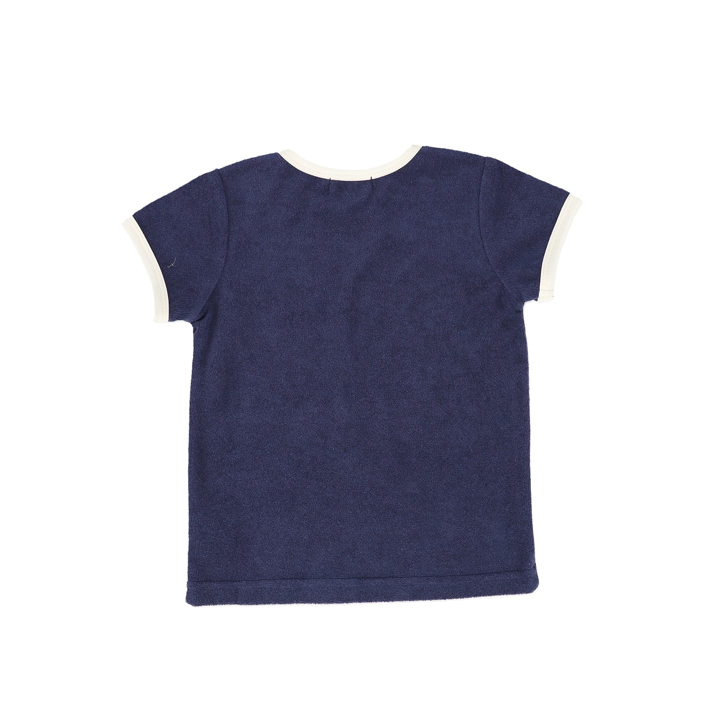 Trimmed Terry Tee- Navy