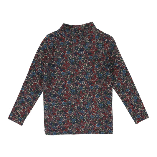 PRINTED MOCKNECK FLORAL ALL OVER