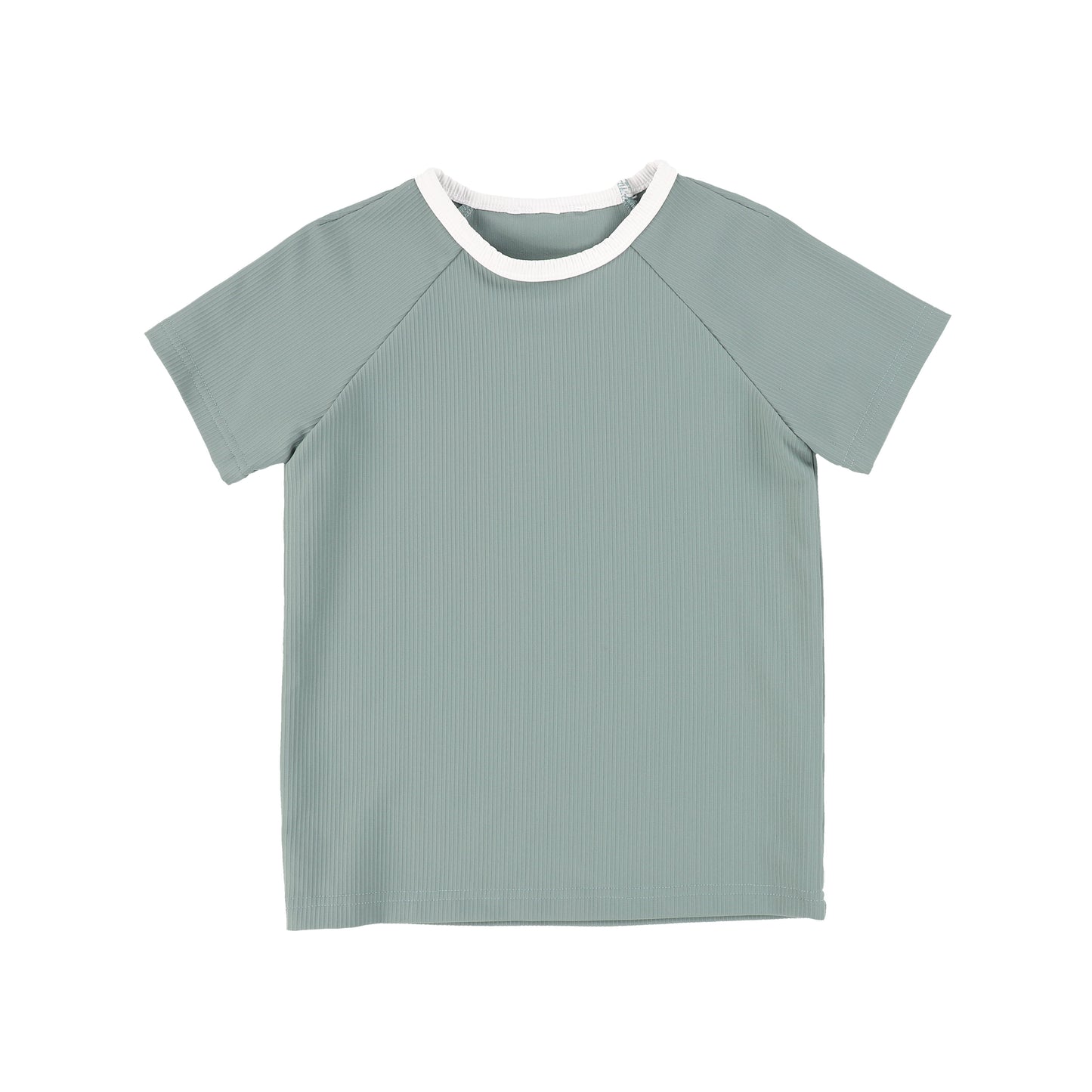 Ribbed Crew Neck Tee- Sage