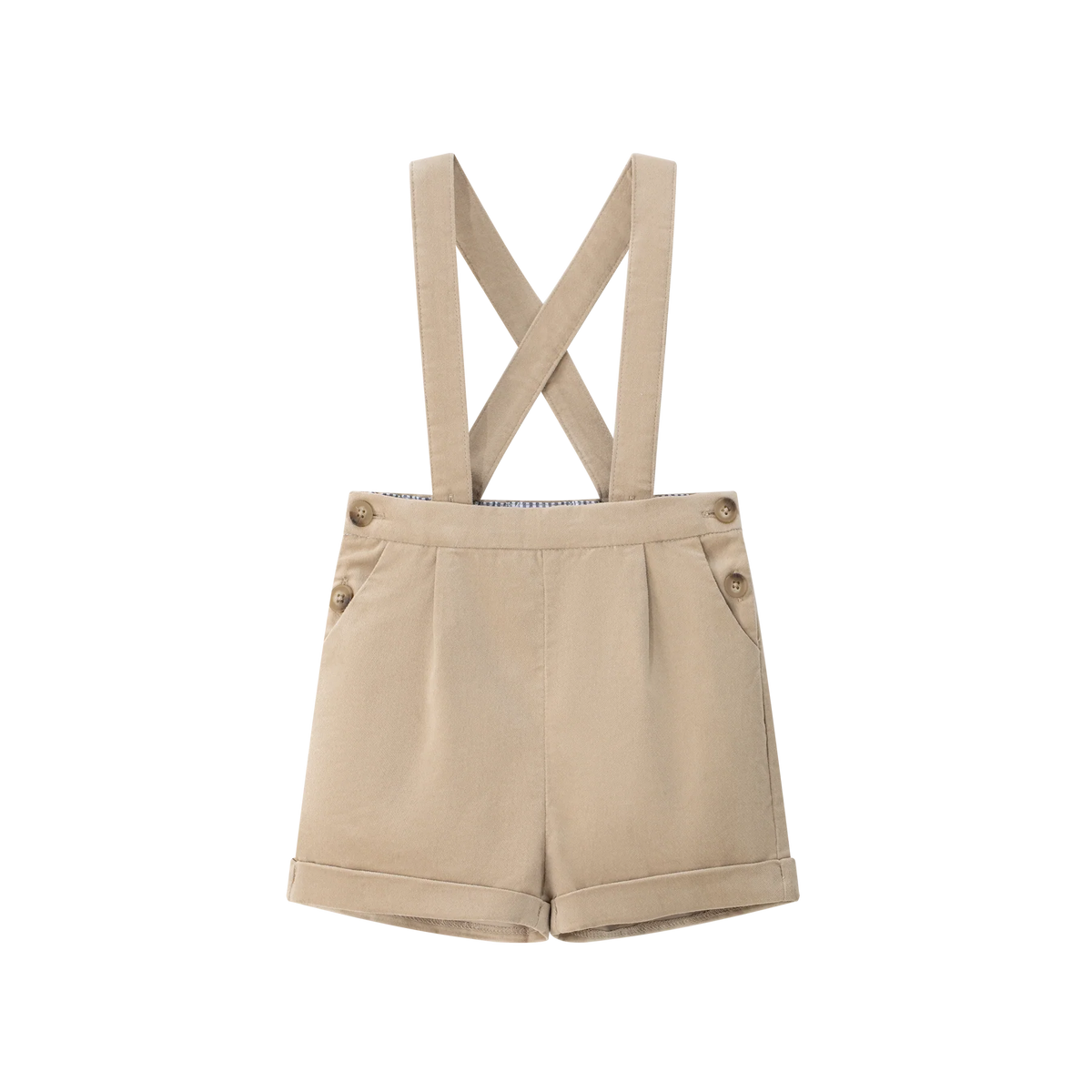 Camel Suspender Shorts - Camel