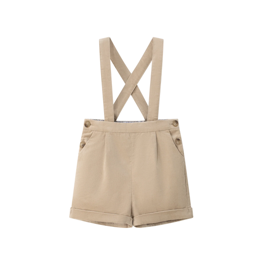 Camel Suspender Shorts - Camel