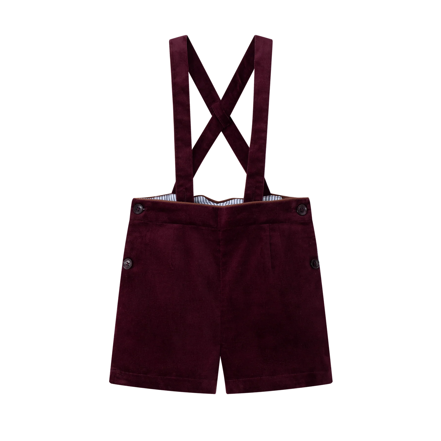Suspender Shorts - Burgundy