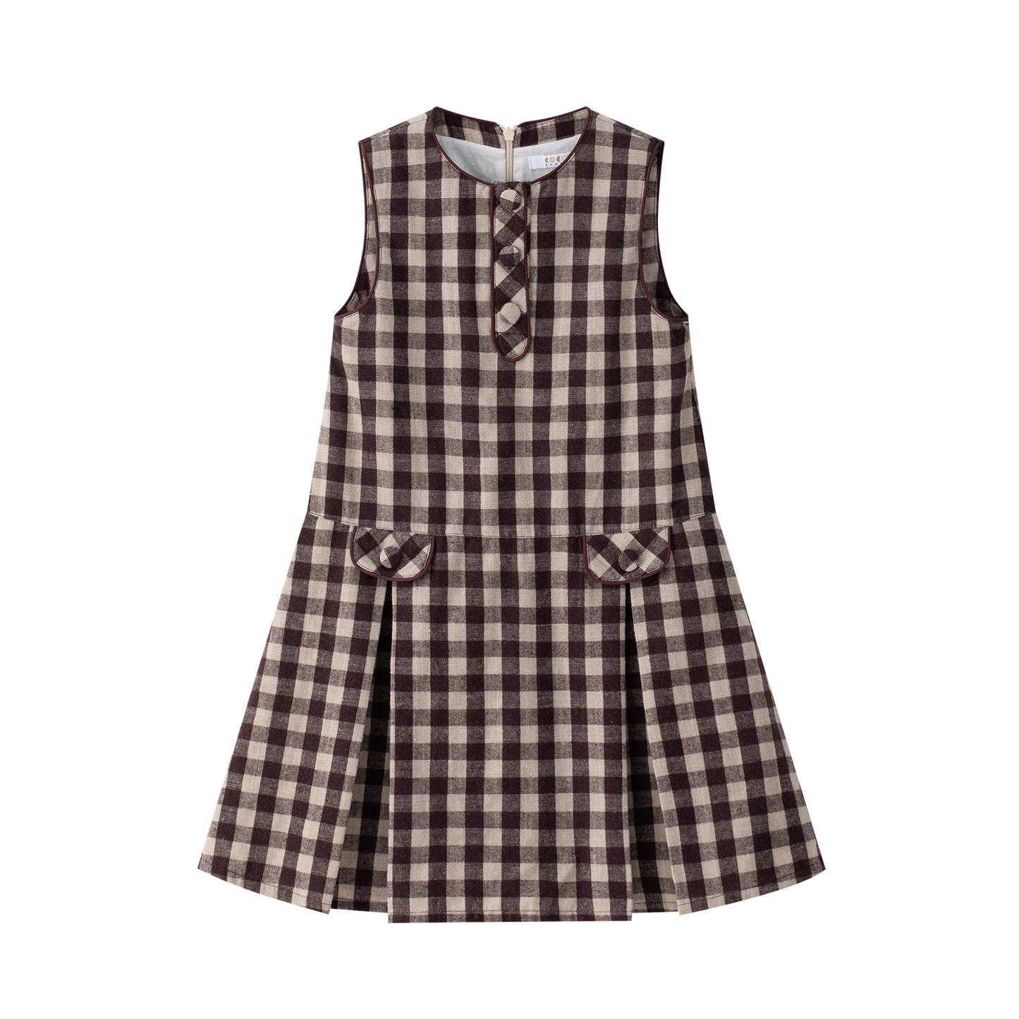 Gingham Jumper - Burgundy