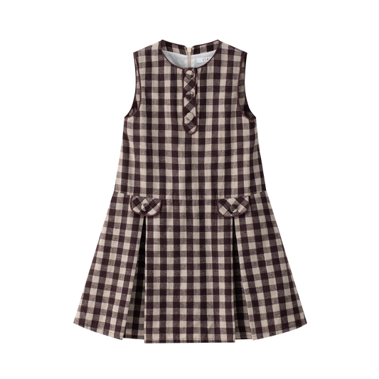 Gingham Jumper - Burgundy