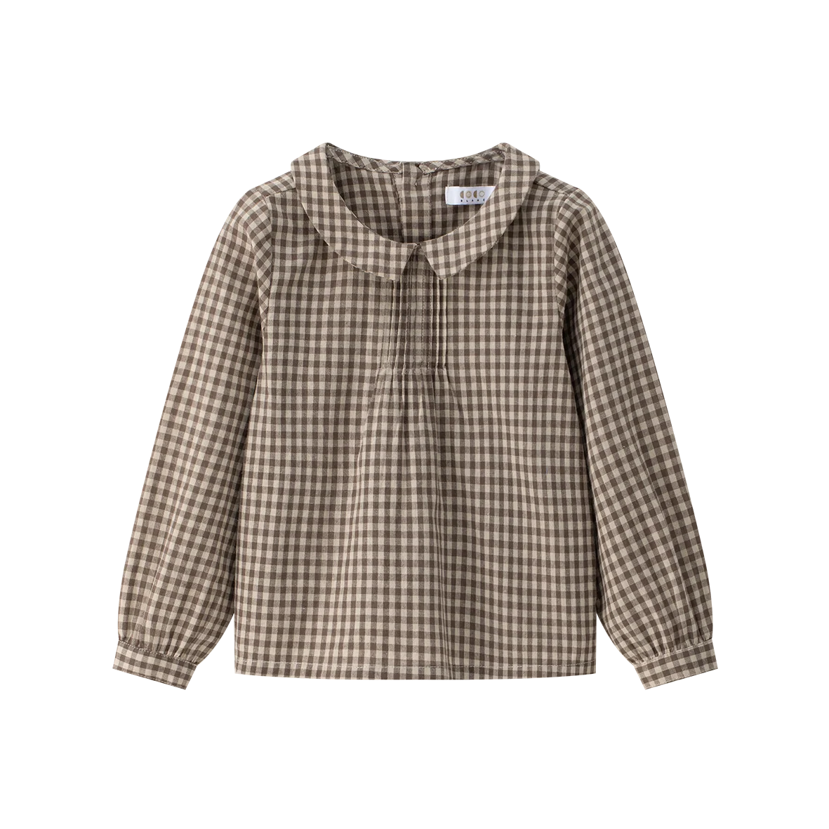 Peter Pan Shirt - Camel Gingham