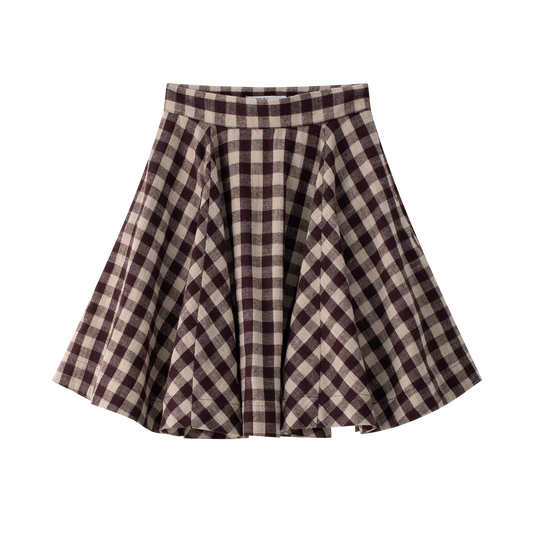 Burgundy Circle Skirt - Burgundy