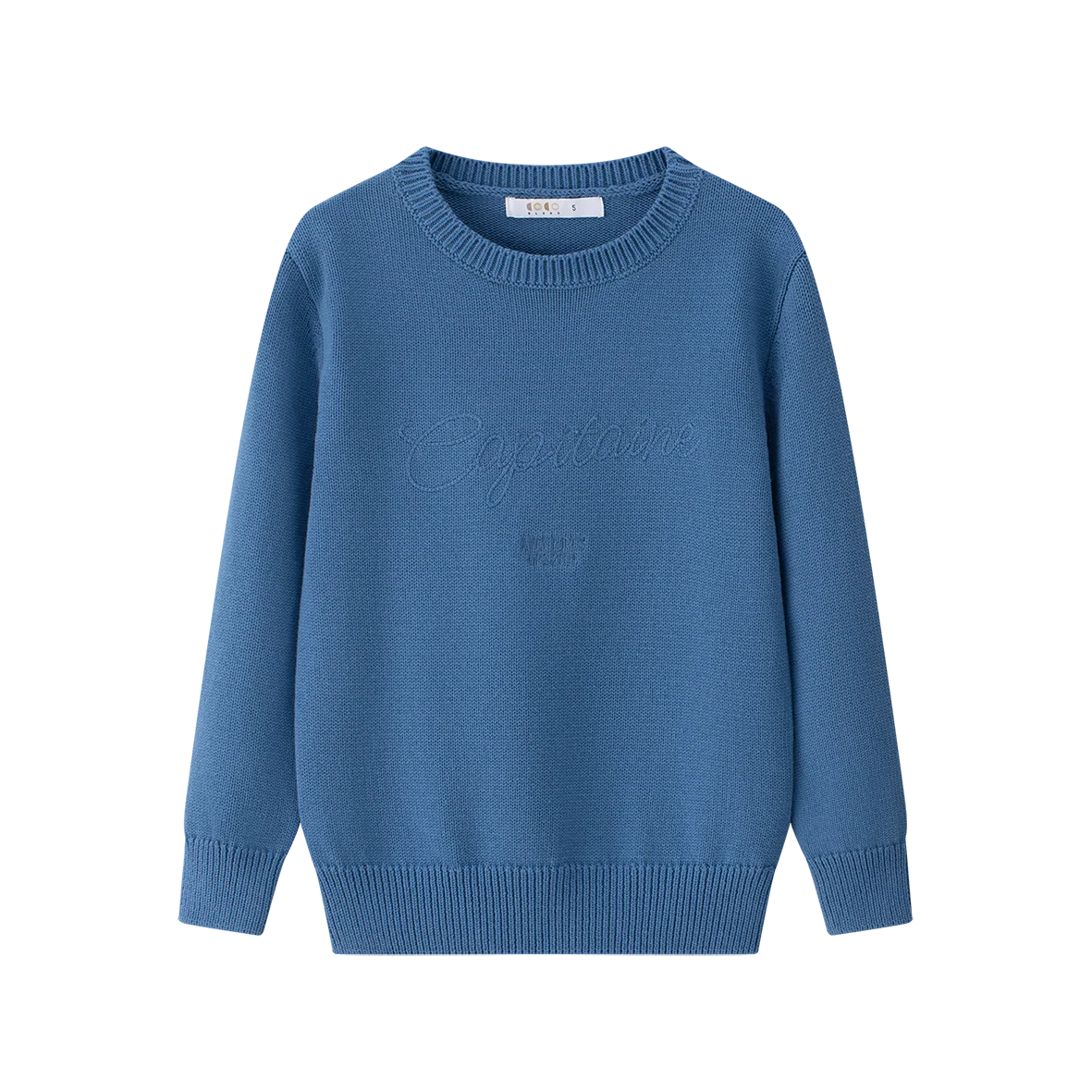 Embroidered Crew - Blue
