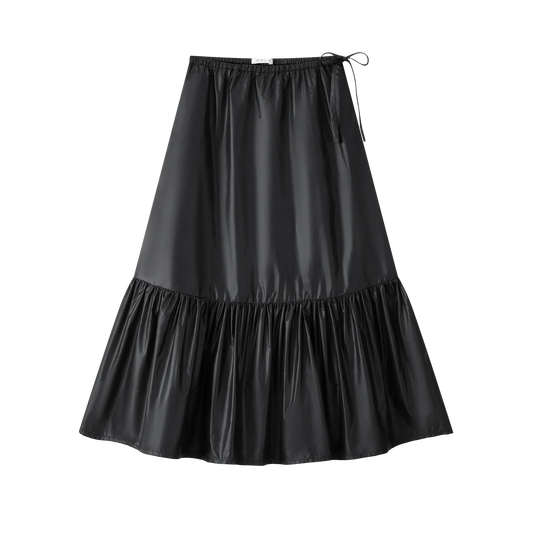 Thin Taffeta Skirt - Black