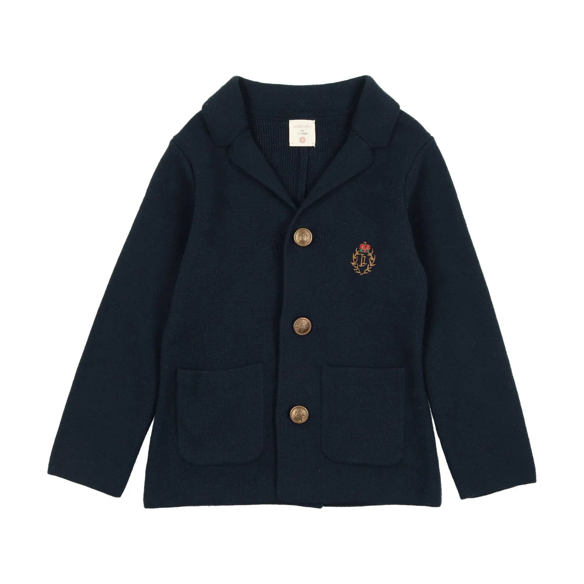 Crest Knit Blazer - Navy