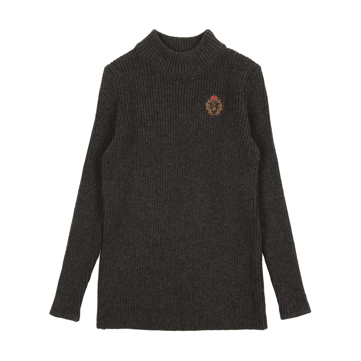 Crest Knit Mockneck - Grey