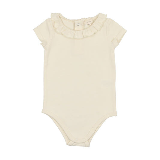 Collar Onesie- Cream Ruffle