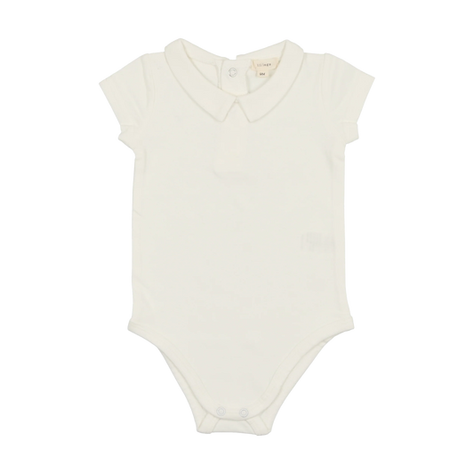 Collar Onesie SS- Winter White