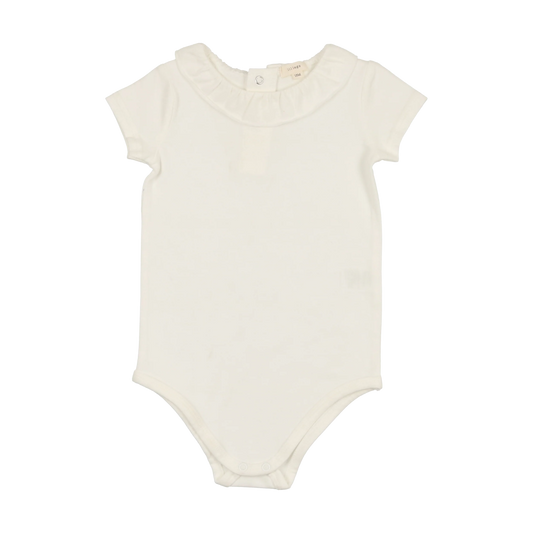 Ruffle Onesie SS- Winter White