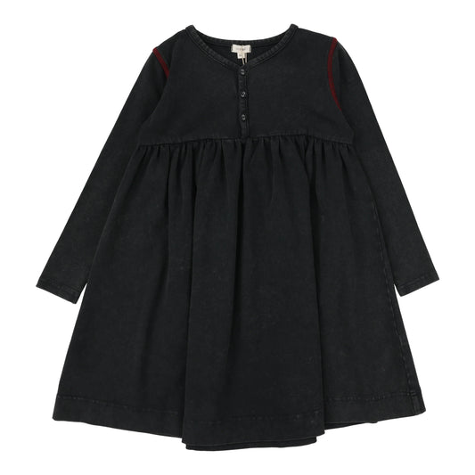 Contrast Stitch Dress Black Wash