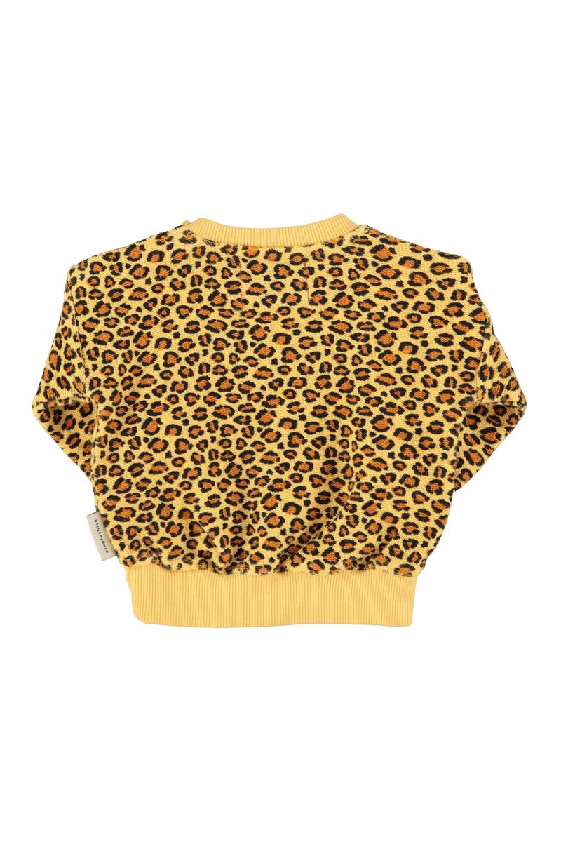 Mustard Animal Print Baby Sweatshirt