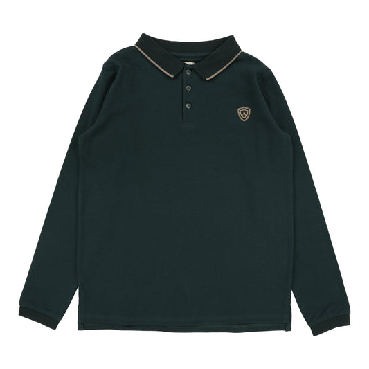 Husky Collar Trim Polo Green