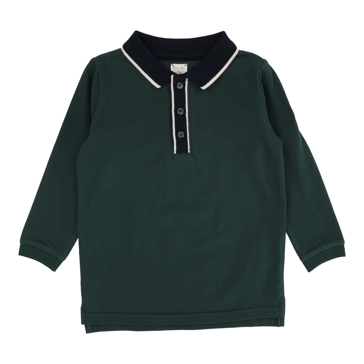 Contrast Trim Polo Green