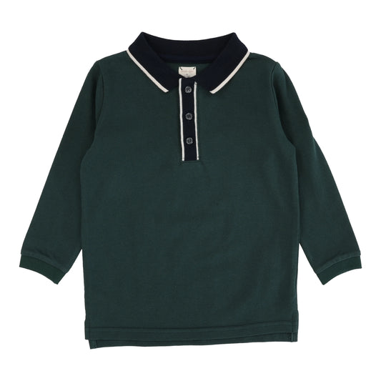 Contrast Trim Polo Green