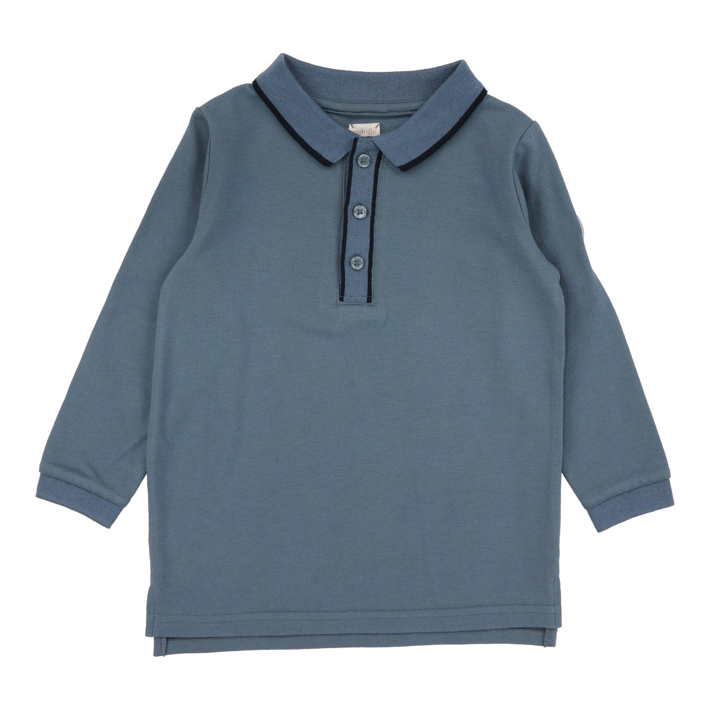 Contrast Trim Polo Off Blue