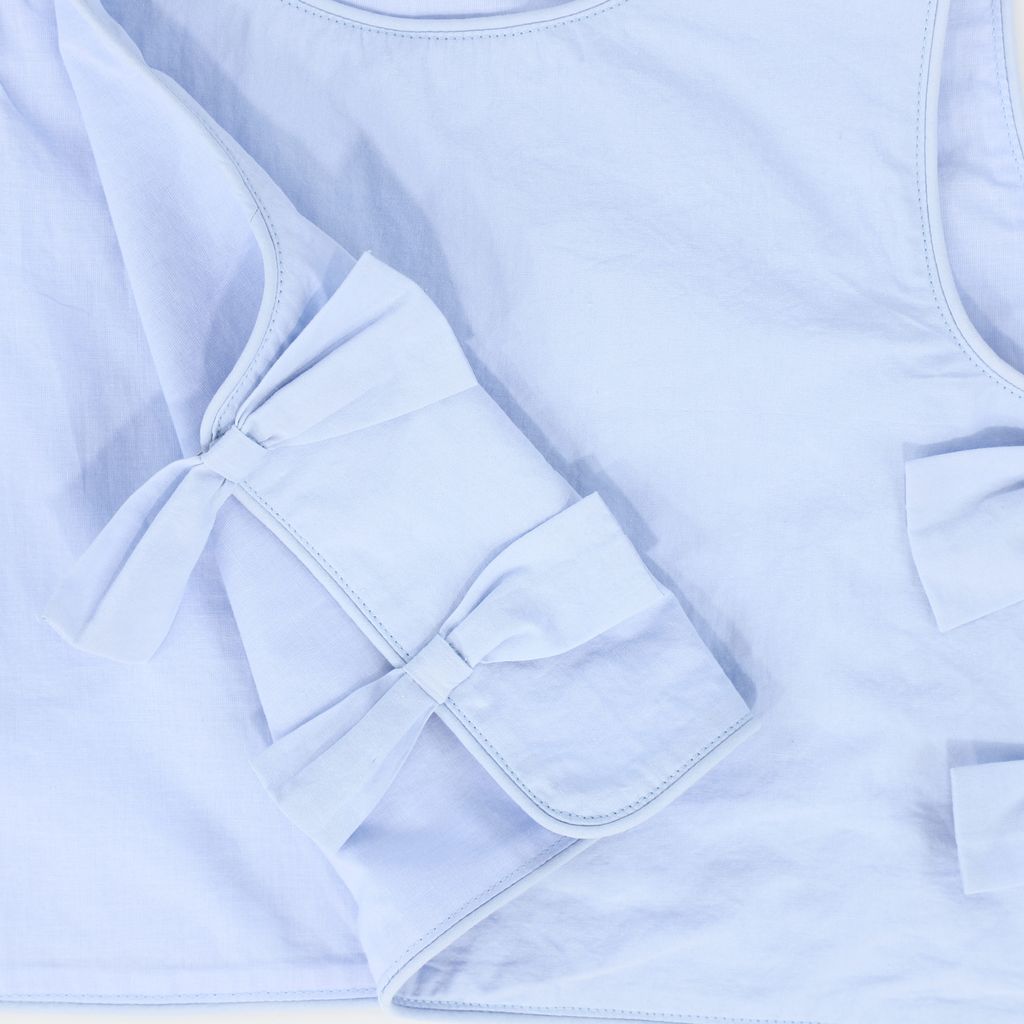 Light Blue Side Bow Vest