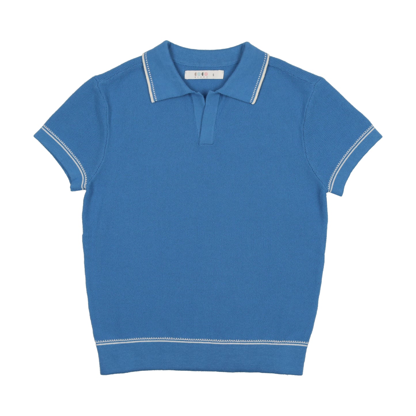 Stitched Polo Cobalt Blue