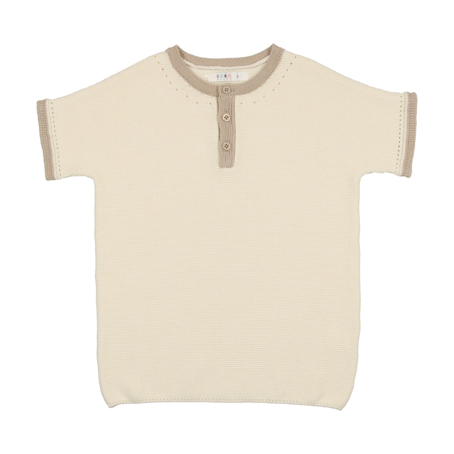 Boys Crew Sweater buttons in the front- Cream