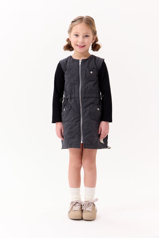 Black Lyla Quilted Dress