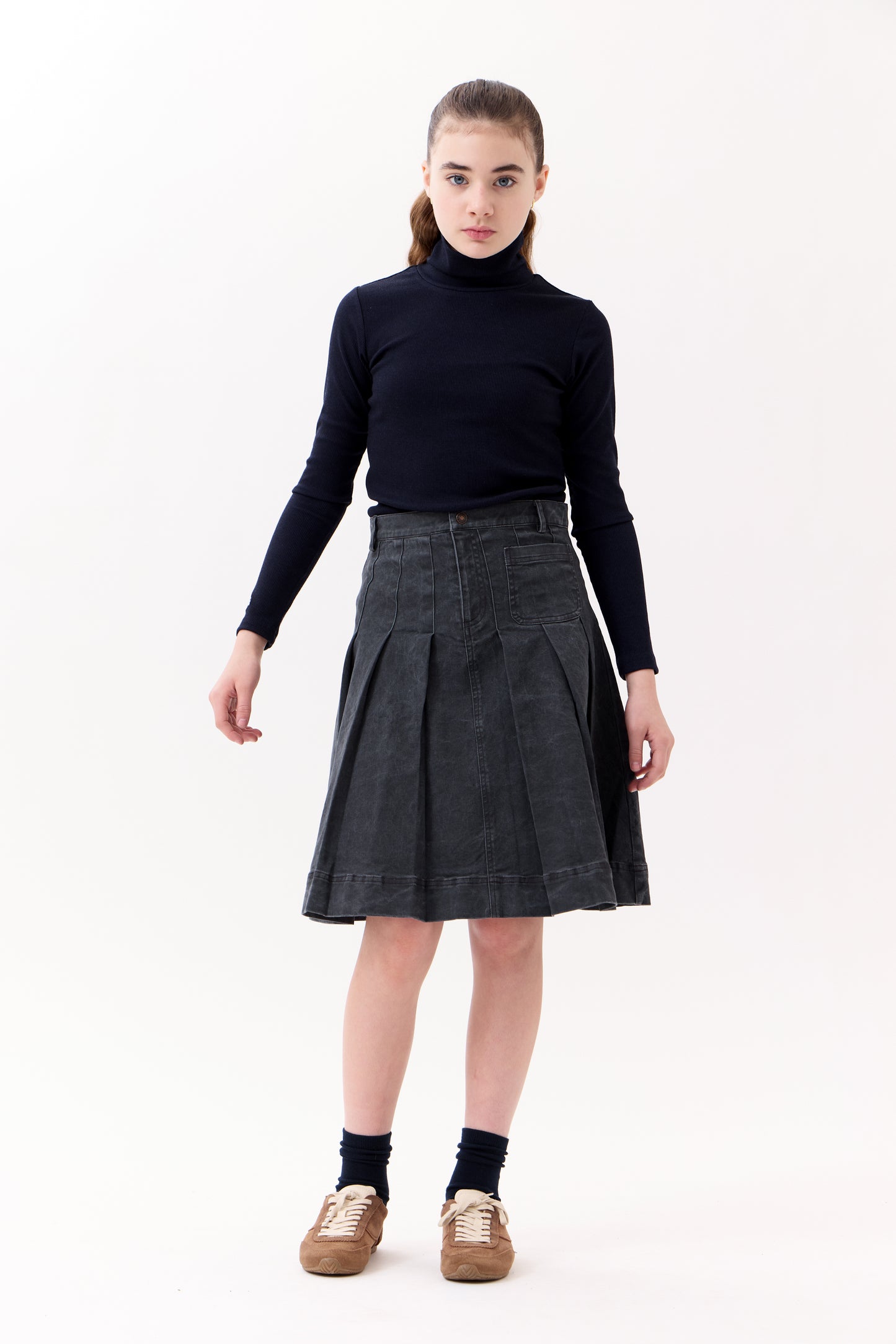 Grey Gracie Denim Skirt