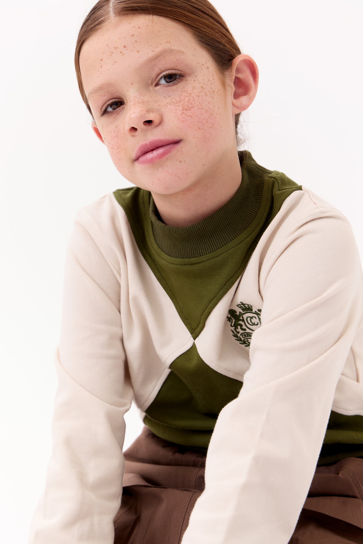 Green Gia Colorblock Sweatshirt
