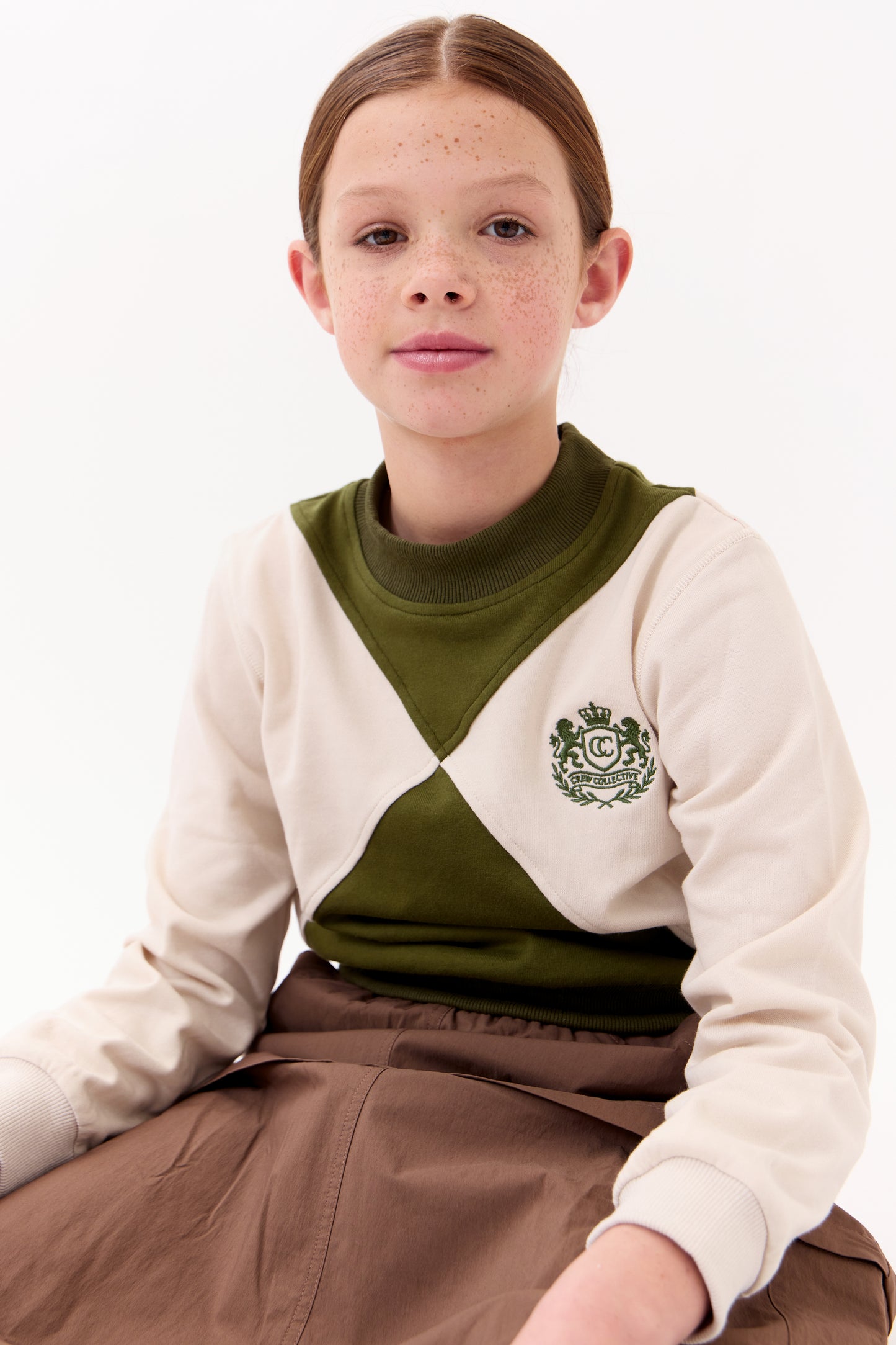 Green Gia Colorblock Sweatshirt