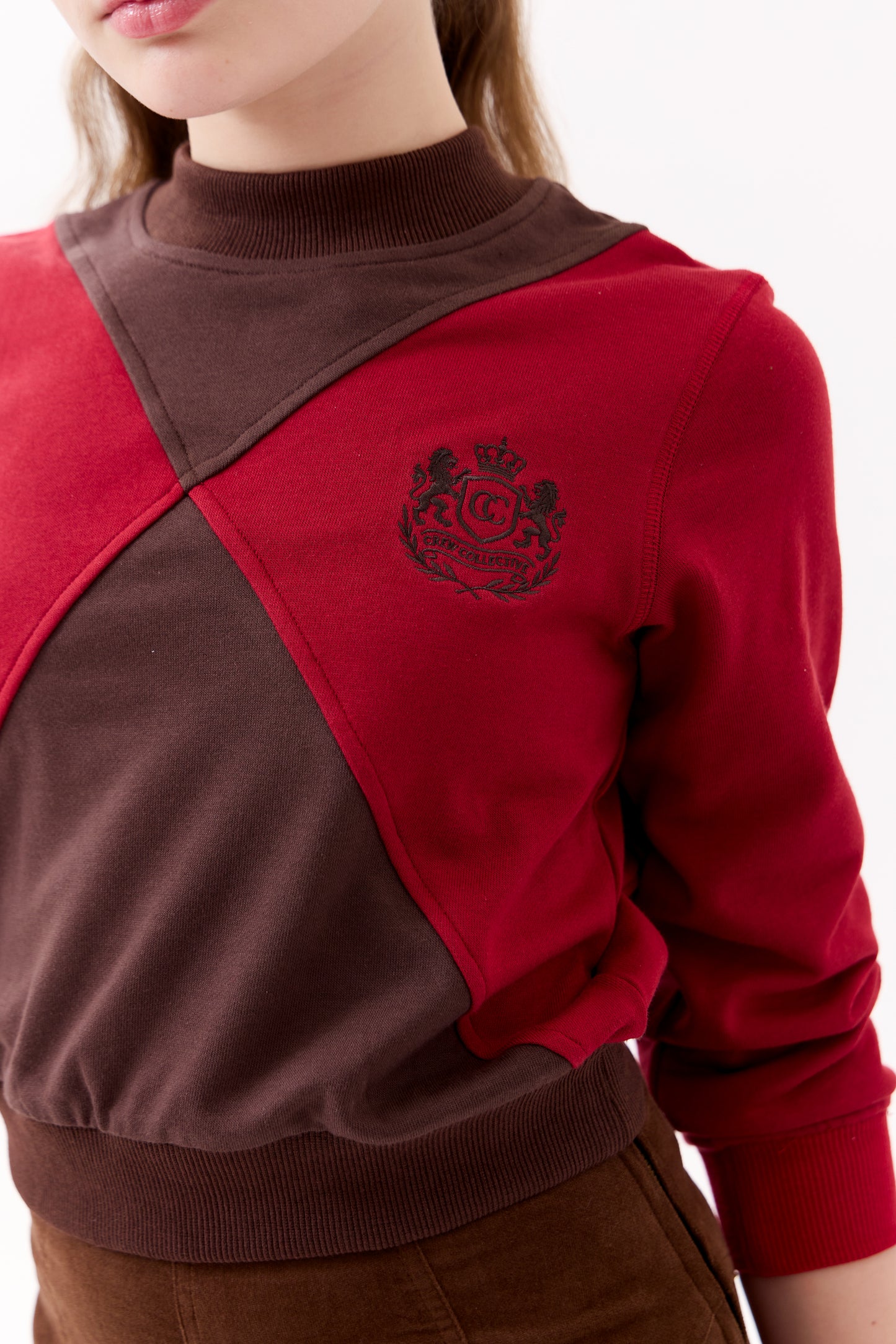 Brown Gia Colorblock Sweatshirt
