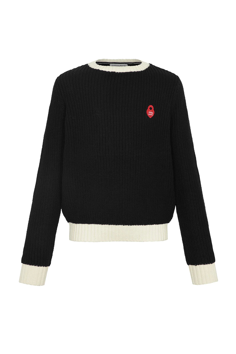 Black Teen Chunky Sweater