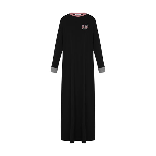 Black Varsity Nightgown
