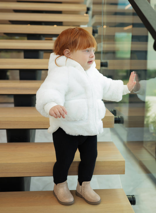 Baby Fur Coat - Cream