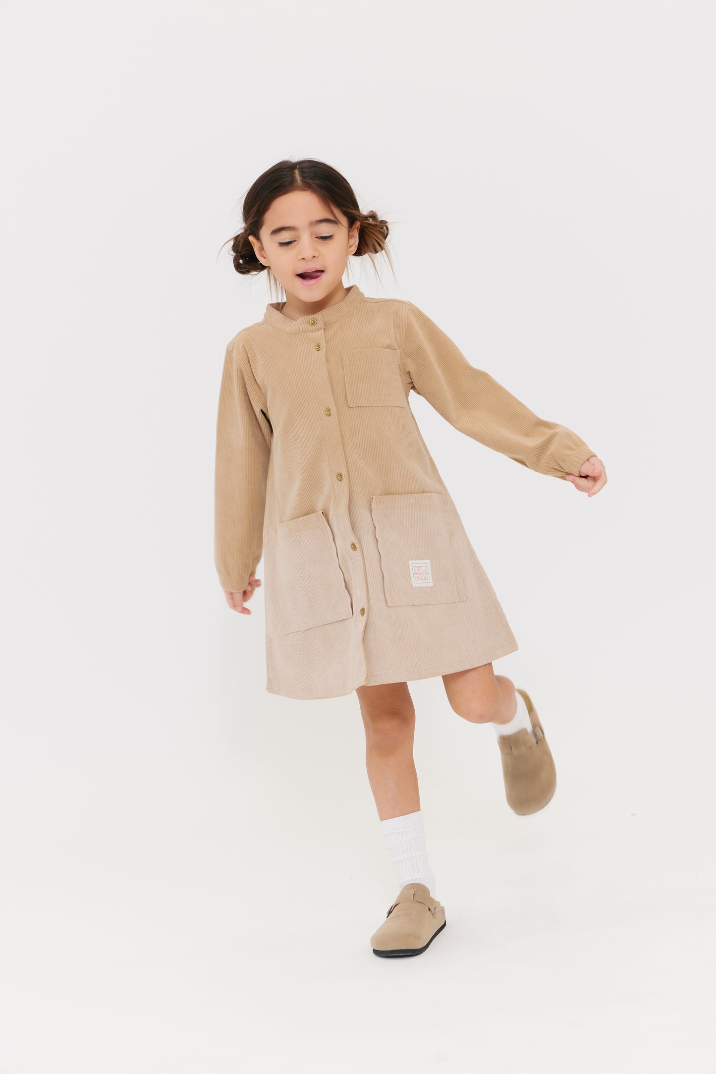 Camel Corduroy Dress