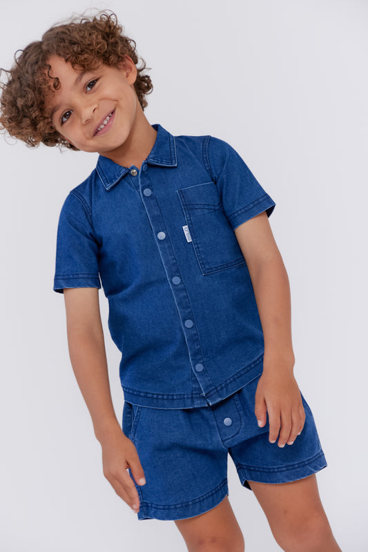 Blue Edge Stitch Shirt