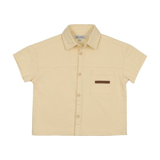 Yellow Denim Boxy Shirt