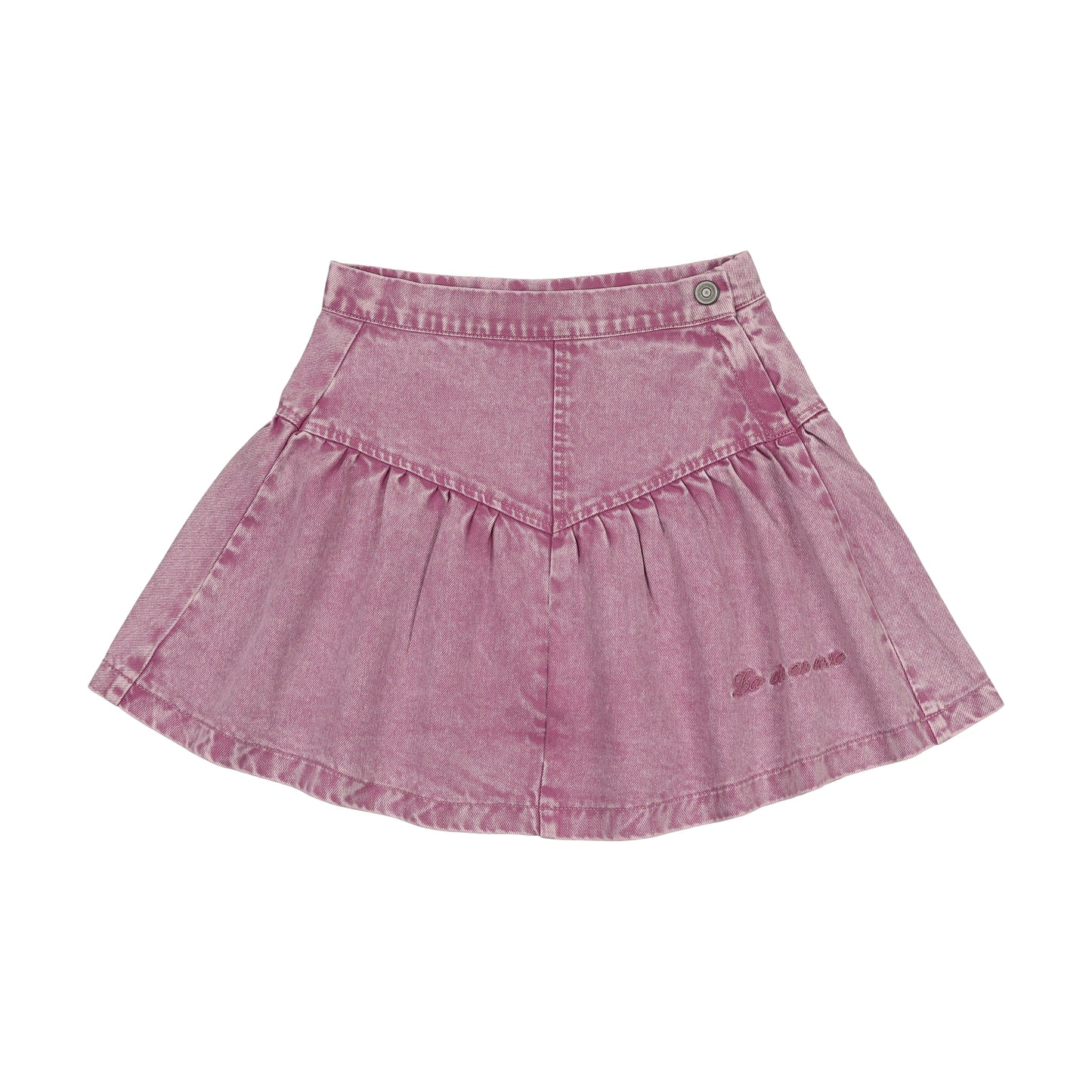 Denim Yoke Skirt- Mauve Denim