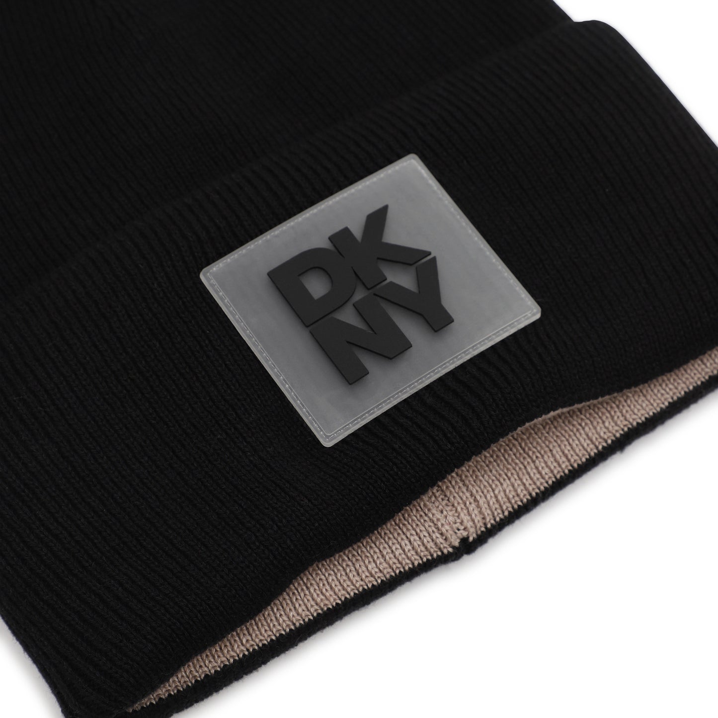 Reversible Knitted Beanie Black